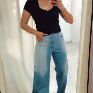 Wide Leg Recortes