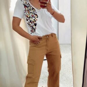 Wide Leg Cargo Beige
