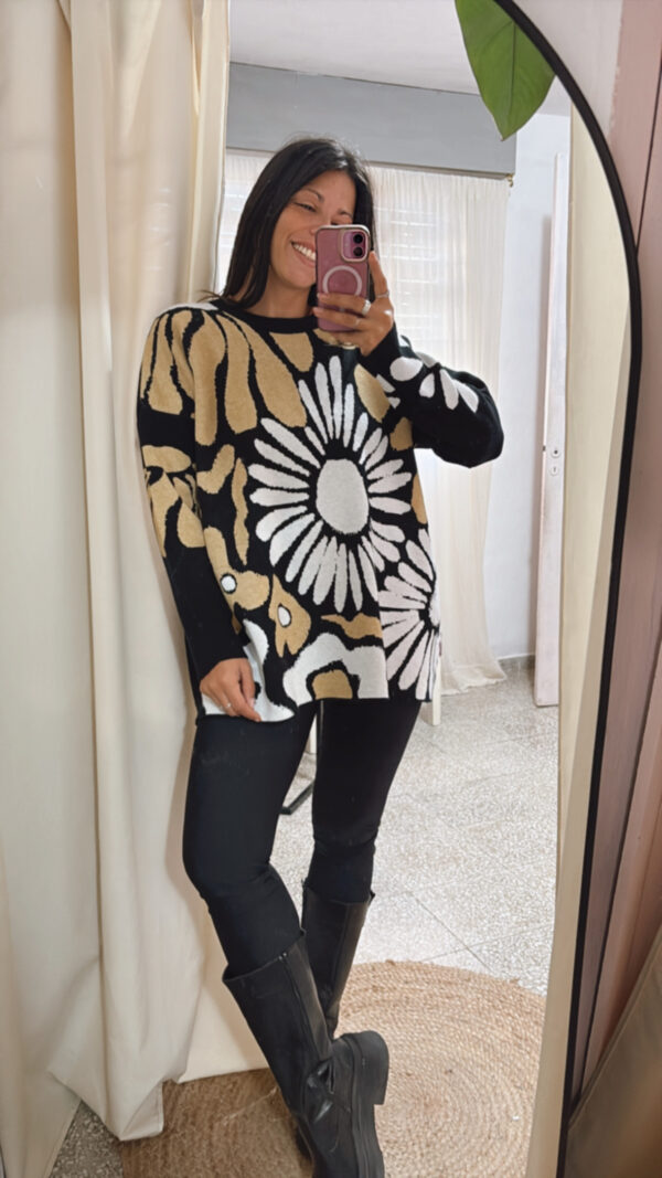 Maxi Sweater Flower