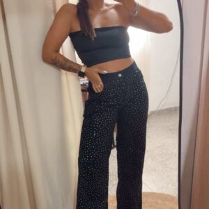 Wide Leg Strass