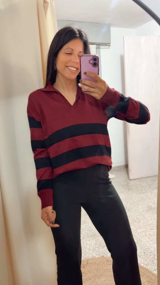 Sweater Polo Rayado - Imagen 2