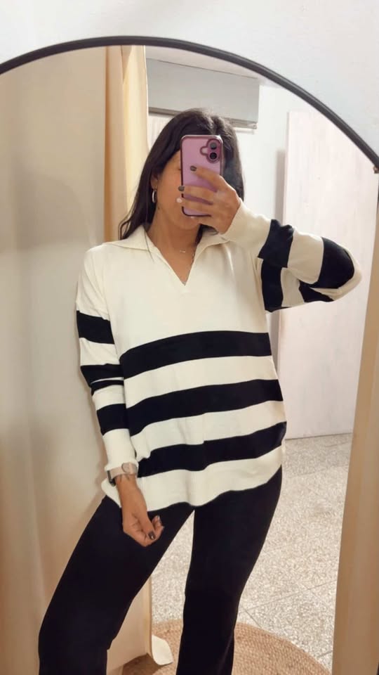 Sweater Polo Rayado - Imagen 3